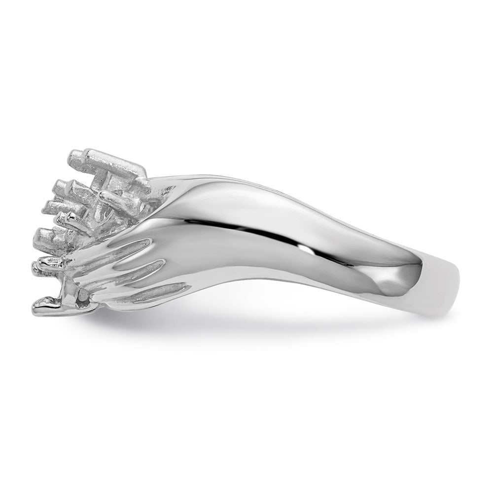 14k White Gold 7 Stone Family Ring Mounting