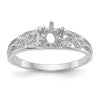 14k White Gold 1 Stone Family Ring Mounting