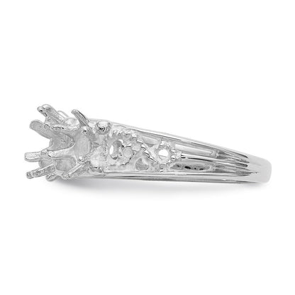 14k White Gold 4 Stone Family Ring Mounting