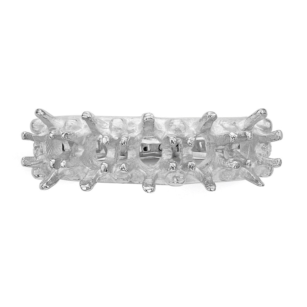 14k White Gold 5 Stone Family Ring Mounting