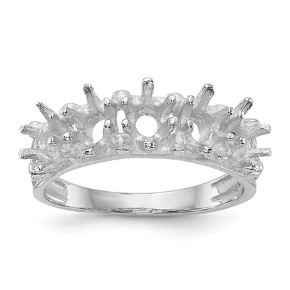 14k White Gold 5 Stone Family Ring Mounting