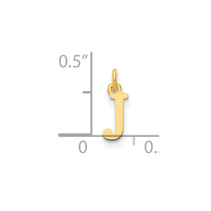 14ky Cutout Letter J Initial Pendant