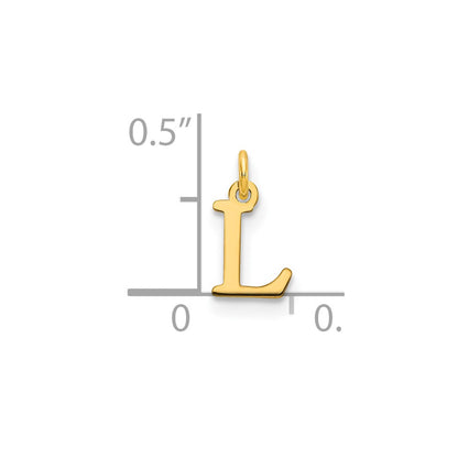 14ky Cutout Letter T Initial Pendant