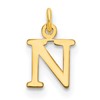 14ky Cutout Letter N Initial Pendant