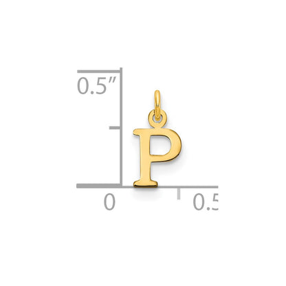 14ky Cutout Letter P Initial Pendant