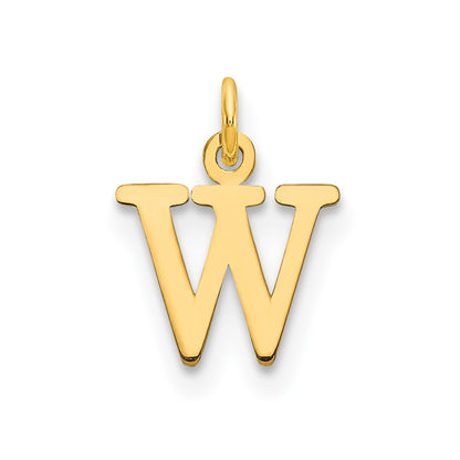 14ky Cutout Letter W Initial Pendant