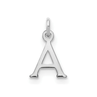 10k White Gold Cut-out Letter A Initial Charm