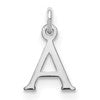 Sterling Silver Rhodium-plated Letter A Initial Charm