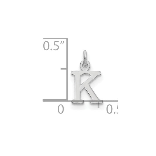 14kw Cutout Letter K Initial Pendant