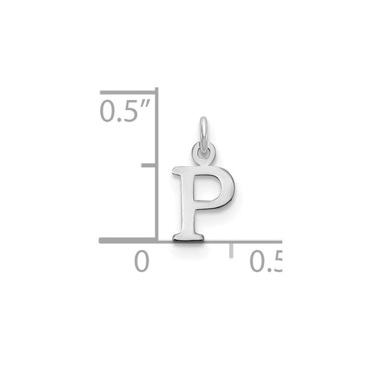 14kw Cutout Letter P Initial Pendant