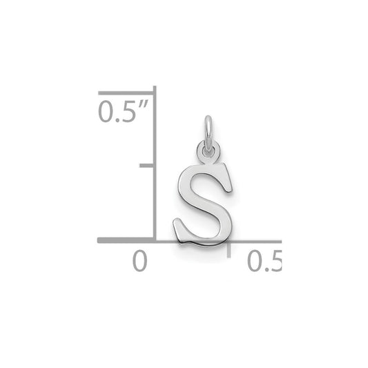 14kw Cutout Letter S Initial Pendant
