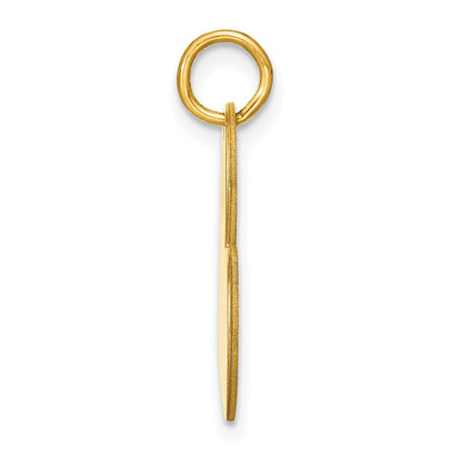 14k Yellow Gold Blank Heart Charm