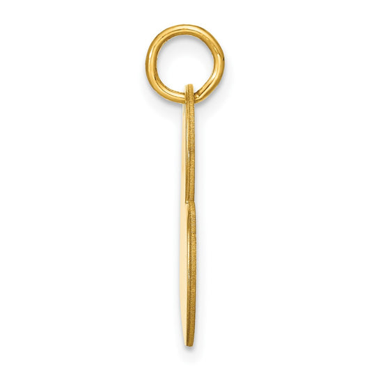 14k Yellow Gold Blank Heart Charm