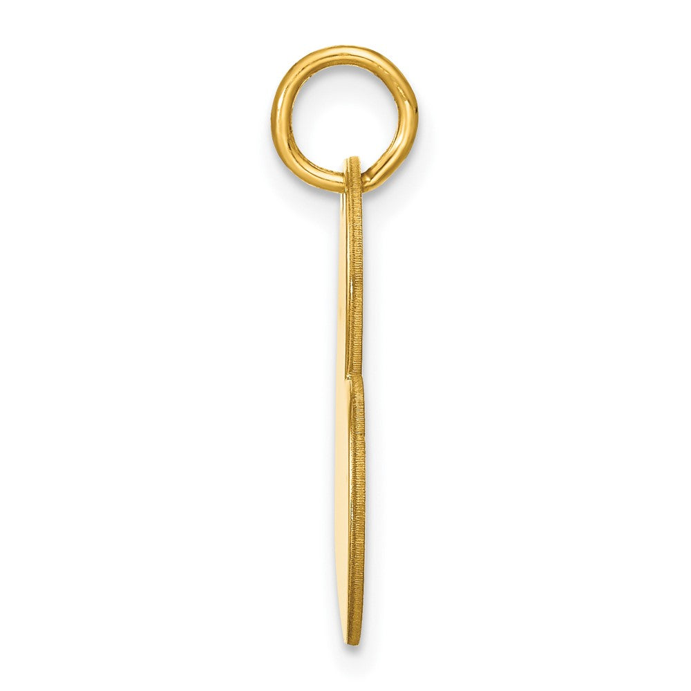 14k Yellow Gold Blank Heart Charm