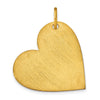 14k Yellow Gold Blank Heart Charm
