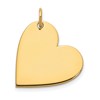 14k Yellow Gold Blank Heart Charm