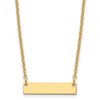 Sterling Silver/Gold-plated Small Blank Bar Necklace