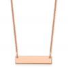 14k Rose Gold Small Blank Bar Necklace
