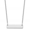 14k White Gold Small Blank Bar Necklace