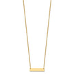 14k Yellow Gold Small Blank Bar Necklace