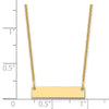 14k Yellow Gold Small Blank Bar Necklace
