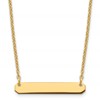 Sterling silver/Gold-plated Small Blank Bar Necklace