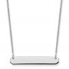 14k White Gold Small Blank Bar Necklace