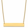 Sterling Silver/Gold-plated Medium Blank Bar Necklace
