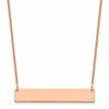 14k Rose Gold Medium Blank Bar Necklace