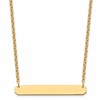 Sterling Silver/Gold-plated Medium Blank Bar Necklace