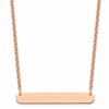 Sterling Silver/Rose-plated Medium Blank Bar Necklace