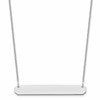 14k White Gold Medium Blank Bar Necklace