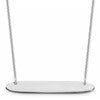 14k White Gold Medium Oblong Blank Bar Necklace