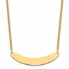 Sterling Silver/Gold-plated Medium Curved Blank Bar Necklace
