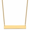 Sterling Silver/Gold-plated Large Blank Bar Necklace
