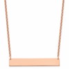 Sterling Silver/Rose-plated Large Blank Bar Necklace
