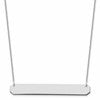 10k White Gold Large Blank Bar Necklace
