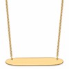 Sterling Silver/Gold-plated Large Oblong Blank Bar Necklace
