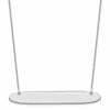 14k White Gold Large Oblong Blank Bar Necklace