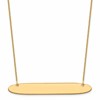 14k Yellow Gold Large Oblong Blank Bar Necklace