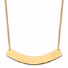 Sterling Silver/Gold-plated Large Curved Blank Bar Necklace