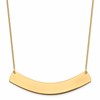 14k Yellow Gold Large Curved Blank Bar Necklace