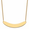 Sterling Silver/Gold-plated Large Curved Blank Bar Necklace