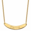 SS/Gold-plated Medium ARIAL ROUNDED Curved Bar Necklace