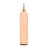 10k Rose Gold Medium Blank Bar Charm