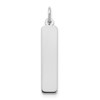 10k White Gold Medium Blank Bar Charm