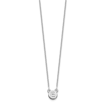10k White Gold 1 Letter Bubble Necklace