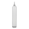 10k White Gold Large Blank Bar Charm