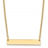 Sterling Silver/Gold-plated Small Blank Bar Necklace