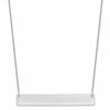 10k White Gold Large Blank Bar Necklace
